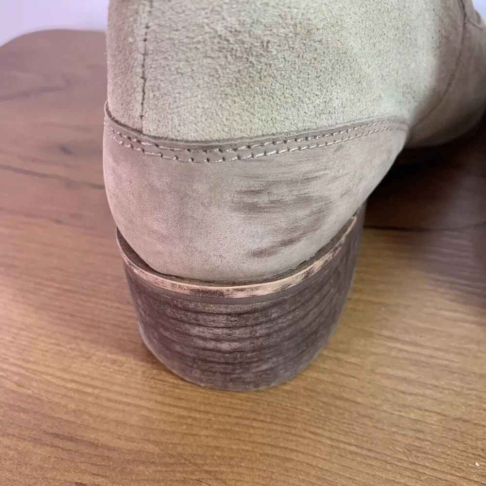 Coconut by Matisse Cecilia Tan Leather Heedled Notched Front Suede Boots Bootie